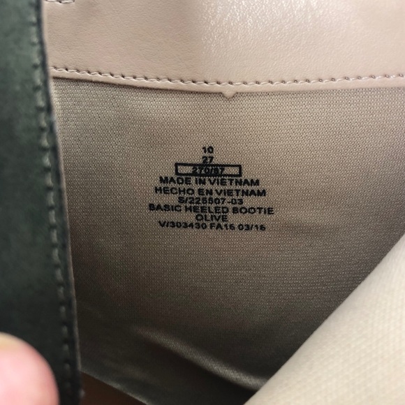 Old Navy | Olive Suede Ankle Bootie Sz 10 - Picture 6 of 8